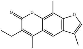6-ethyl-3,5,9-trimethyl-7H-furo[3,2-g]chromen-7-one Struktur