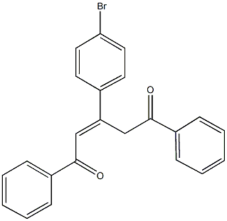 3-(4-bromophenyl)-1,5-diphenyl-2-pentene-1,5-dione Structure