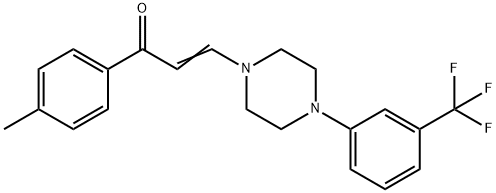 1-(4-methylphenyl)-3-{4-[3-(trifluoromethyl)phenyl]-1-piperazinyl}-2-propen-1-one Structure