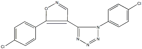 1-(4-chlorophenyl)-5-[5-(4-chlorophenyl)-4-isoxazolyl]-1H-tetraazole,288270-66-6,结构式
