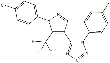 5-[1-(4-chlorophenyl)-5-(trifluoromethyl)-1H-pyrazol-4-yl]-1-(4-methylphenyl)-1H-tetraazole,288270-72-4,结构式