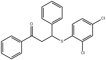 3-[(2,4-dichlorophenyl)sulfanyl]-1,3-diphenyl-1-propanone 结构式