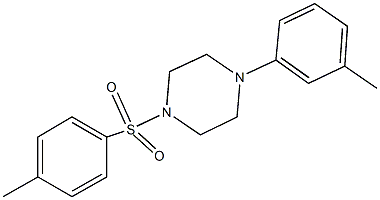 1-(3-methylphenyl)-4-[(4-methylphenyl)sulfonyl]piperazine Structure