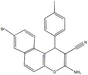 3-amino-8-bromo-1-(4-methylphenyl)-1H-benzo[f]chromene-2-carbonitrile Structure