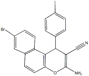 3-amino-8-bromo-1-(4-methylphenyl)-1H-benzo[f]chromene-2-carbonitrile,288401-66-1,结构式