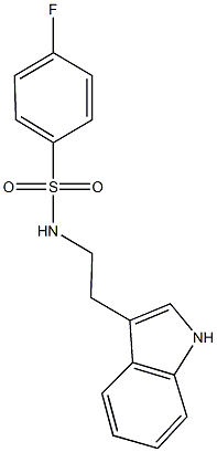 4-fluoro-N-[2-(1H-indol-3-yl)ethyl]benzenesulfonamide Struktur