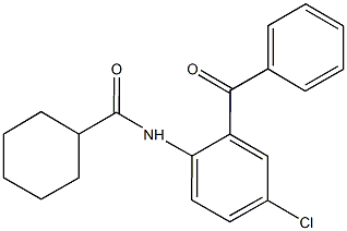 N-(2-benzoyl-4-chlorophenyl)cyclohexanecarboxamide Struktur