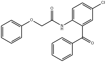 N-(2-benzoyl-4-chlorophenyl)-2-phenoxyacetamide 结构式