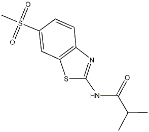 2-methyl-N-[6-(methylsulfonyl)-1,3-benzothiazol-2-yl]propanamide Struktur