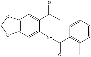 N-(6-acetyl-1,3-benzodioxol-5-yl)-2-methylbenzamide Structure