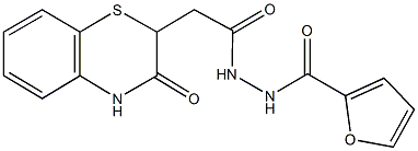 N'-(2-furoyl)-2-(3-oxo-3,4-dihydro-2H-1,4-benzothiazin-2-yl)acetohydrazide Struktur