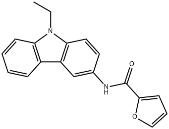 N-(9-ethyl-9H-carbazol-3-yl)-2-furamide 结构式