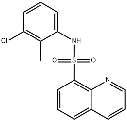 N-(3-chloro-2-methylphenyl)-8-quinolinesulfonamide Structure