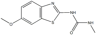 1-(6-甲氧基-1,3-苯并噻唑-2-基)-3-甲基脲,28956-38-9,结构式