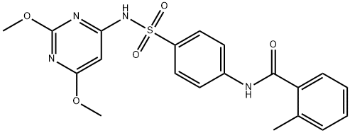 N-(4-{[(2,6-dimethoxy-4-pyrimidinyl)amino]sulfonyl}phenyl)-2-methylbenzamide,289630-97-3,结构式