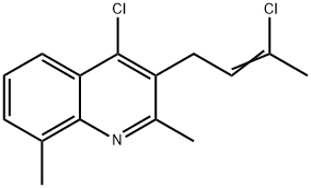 4-chloro-3-(3-chloro-2-butenyl)-2,8-dimethylquinoline|