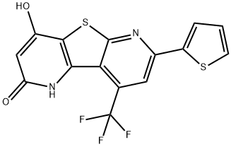 7-(2-thienyl)-9-(trifluoromethyl)pyrido[2',3':4,5]thieno[2,3-b]pyridine-2,4-diol Structure