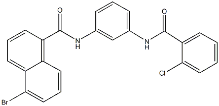 5-bromo-N-{3-[(2-chlorobenzoyl)amino]phenyl}-1-naphthamide Struktur