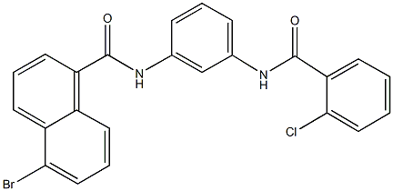 5-bromo-N-{3-[(2-chlorobenzoyl)amino]phenyl}-1-naphthamide Structure