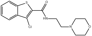3-chloro-N-[2-(4-morpholinyl)ethyl]-1-benzothiophene-2-carboxamide Structure