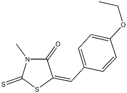 5-(4-ethoxybenzylidene)-3-methyl-2-thioxo-1,3-thiazolidin-4-one,292024-27-2,结构式