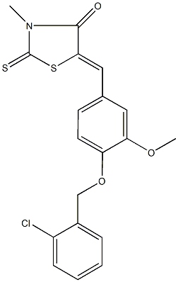 5-{4-[(2-chlorobenzyl)oxy]-3-methoxybenzylidene}-3-methyl-2-thioxo-1,3-thiazolidin-4-one|