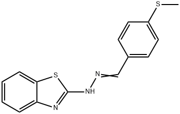 4-(methylsulfanyl)benzaldehyde 1,3-benzothiazol-2-ylhydrazone 化学構造式