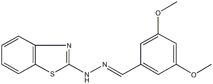 3,5-dimethoxybenzaldehyde 1,3-benzothiazol-2-ylhydrazone 结构式