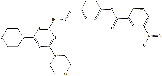 4-{2-[4,6-di(4-morpholinyl)-1,3,5-triazin-2-yl]carbohydrazonoyl}phenyl 3-nitrobenzoate,292033-66-0,结构式