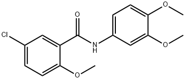 5-chloro-N-(3,4-dimethoxyphenyl)-2-methoxybenzamide 结构式