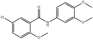 5-chloro-N-(3,4-dimethoxyphenyl)-2-methoxybenzamide Structure