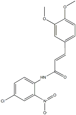 N-{4-chloro-2-nitrophenyl}-3-(3,4-dimethoxyphenyl)acrylamide Structure