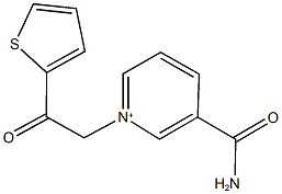 3-(aminocarbonyl)-1-[2-oxo-2-(2-thienyl)ethyl]pyridinium Structure