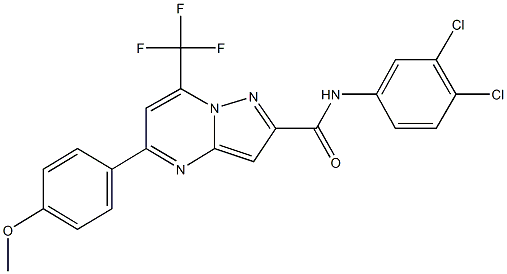 292058-03-8 N-(3,4-dichlorophenyl)-5-(4-methoxyphenyl)-7-(trifluoromethyl)pyrazolo[1,5-a]pyrimidine-2-carboxamide