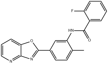2-fluoro-N-(2-methyl-5-[1,3]oxazolo[4,5-b]pyridin-2-ylphenyl)benzamide,292058-19-6,结构式