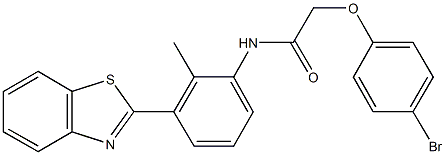 N-[3-(1,3-benzothiazol-2-yl)-2-methylphenyl]-2-(4-bromophenoxy)acetamide Structure