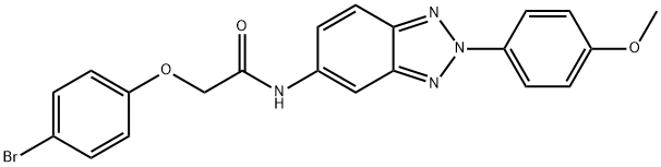 2-(4-bromophenoxy)-N-[2-(4-methoxyphenyl)-2H-1,2,3-benzotriazol-5-yl]acetamide Structure