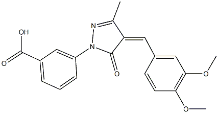 3-[4-(3,4-dimethoxybenzylidene)-3-methyl-5-oxo-4,5-dihydro-1H-pyrazol-1-yl]benzoic acid|