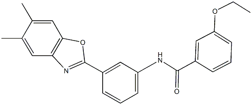 N-[3-(5,6-dimethyl-1,3-benzoxazol-2-yl)phenyl]-3-ethoxybenzamide Structure