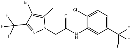 2-[4-bromo-5-methyl-3-(trifluoromethyl)-1H-pyrazol-1-yl]-N-[2-chloro-5-(trifluoromethyl)phenyl]acetamide Structure