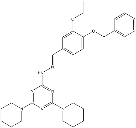 292075-10-6 4-(benzyloxy)-3-ethoxybenzaldehyde [4,6-di(1-piperidinyl)-1,3,5-triazin-2-yl]hydrazone