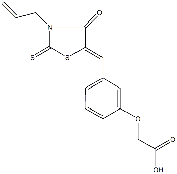 292075-61-7 {3-[(3-allyl-4-oxo-2-thioxo-1,3-thiazolidin-5-ylidene)methyl]phenoxy}acetic acid