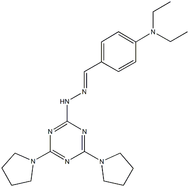 4-(diethylamino)benzaldehyde [4,6-di(1-pyrrolidinyl)-1,3,5-triazin-2-yl]hydrazone,292076-90-5,结构式
