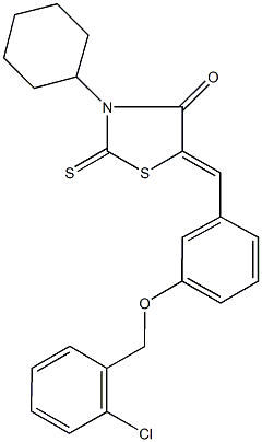 5-{3-[(2-chlorobenzyl)oxy]benzylidene}-3-cyclohexyl-2-thioxo-1,3-thiazolidin-4-one Struktur