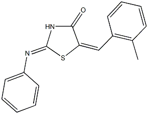 5-(2-methylbenzylidene)-2-(phenylimino)-1,3-thiazolidin-4-one Struktur