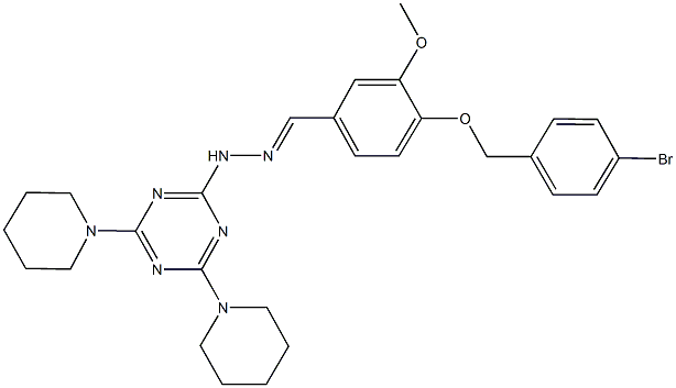 4-[(4-bromobenzyl)oxy]-3-methoxybenzaldehyde [4,6-di(1-piperidinyl)-1,3,5-triazin-2-yl]hydrazone|