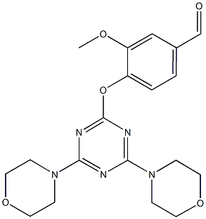 292168-54-8 4-{[4,6-di(4-morpholinyl)-1,3,5-triazin-2-yl]oxy}-3-methoxybenzaldehyde