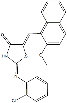 292169-16-5 2-[(2-chlorophenyl)imino]-5-[(2-methoxy-1-naphthyl)methylene]-1,3-thiazolidin-4-one