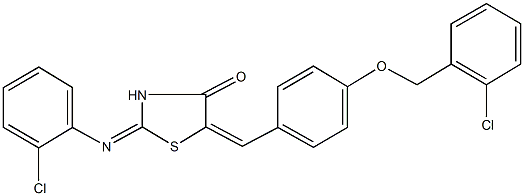 292169-25-6 5-{4-[(2-chlorobenzyl)oxy]benzylidene}-2-[(2-chlorophenyl)imino]-1,3-thiazolidin-4-one