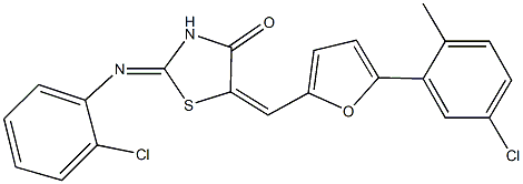 292169-29-0 5-{[5-(5-chloro-2-methylphenyl)-2-furyl]methylene}-2-[(2-chlorophenyl)imino]-1,3-thiazolidin-4-one